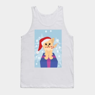 Christmas Puppy (Painting) Tank Top